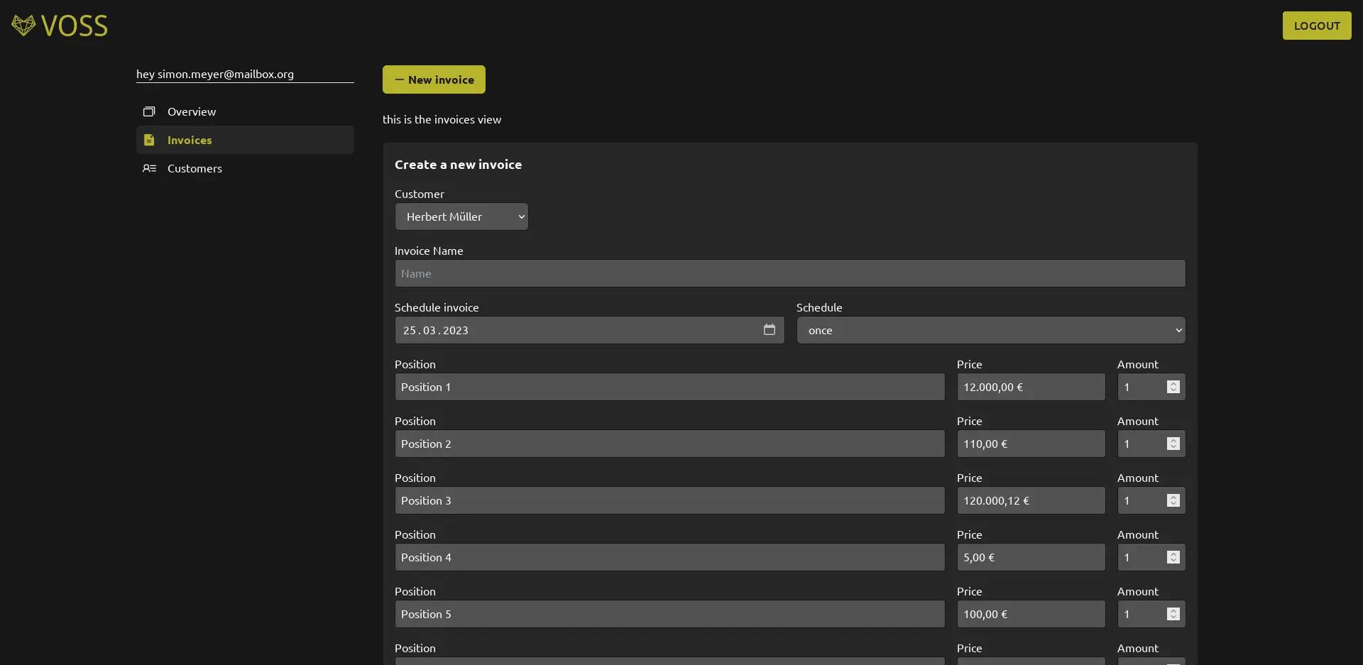 image showing voss invoice software